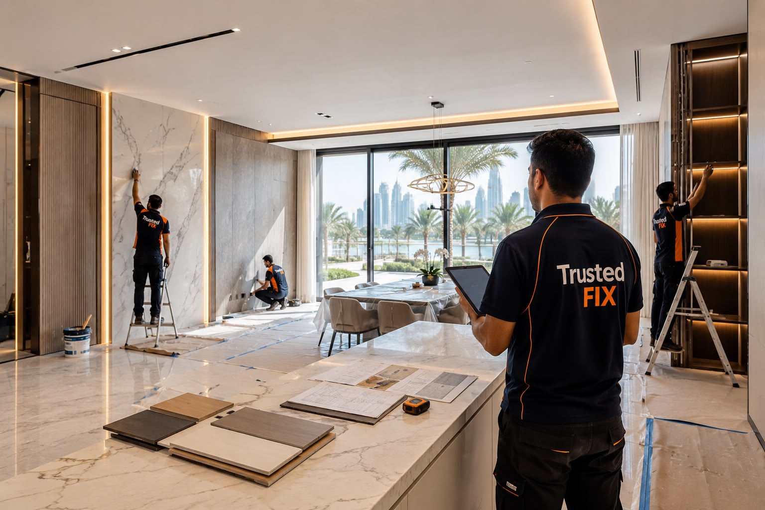 Trusted FIX team renovating a luxury interior
